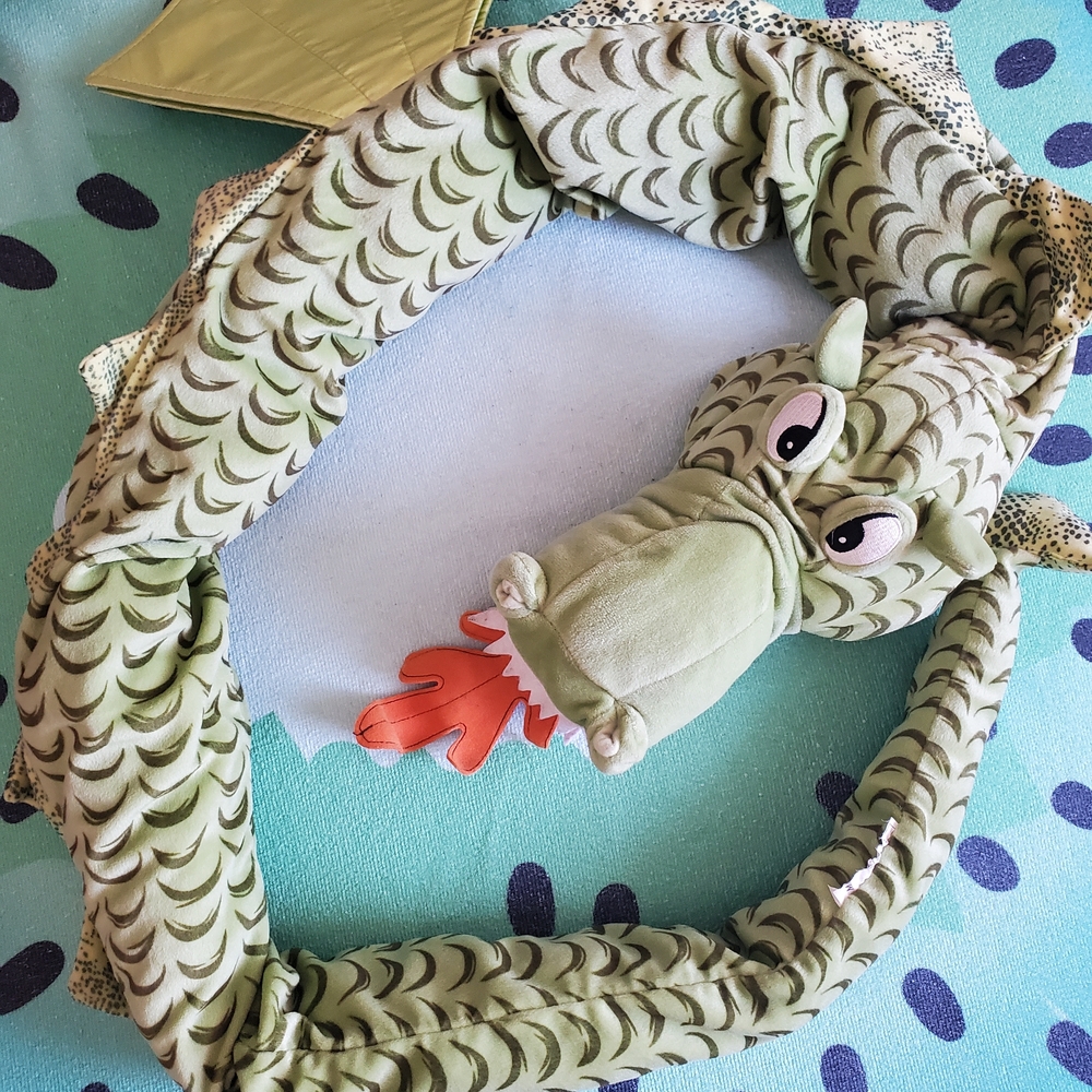 Vintage IKEA Green Dragon Stuffed Animal
